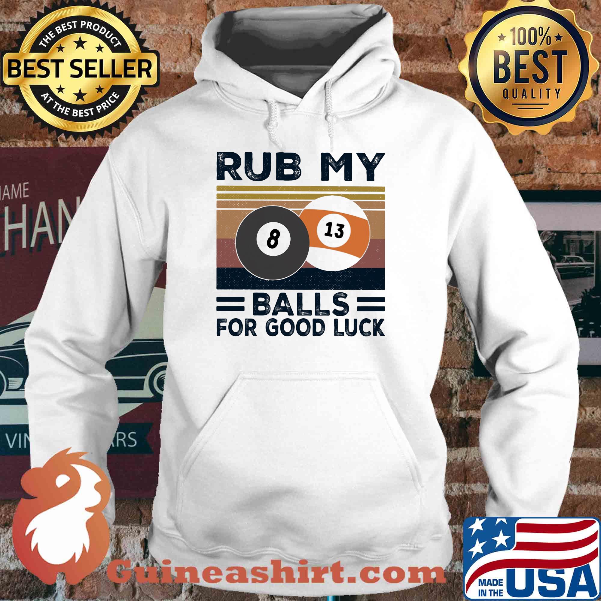 Billard rub my balls for good luck vintage retro s Hoodie
