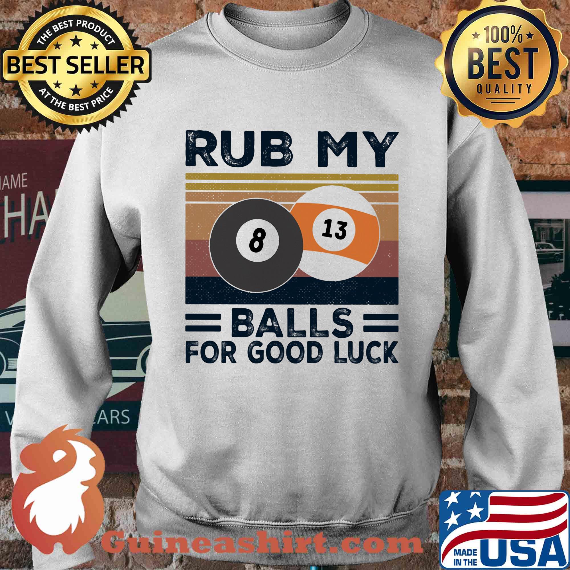 Billard rub my balls for good luck vintage retro s Sweater