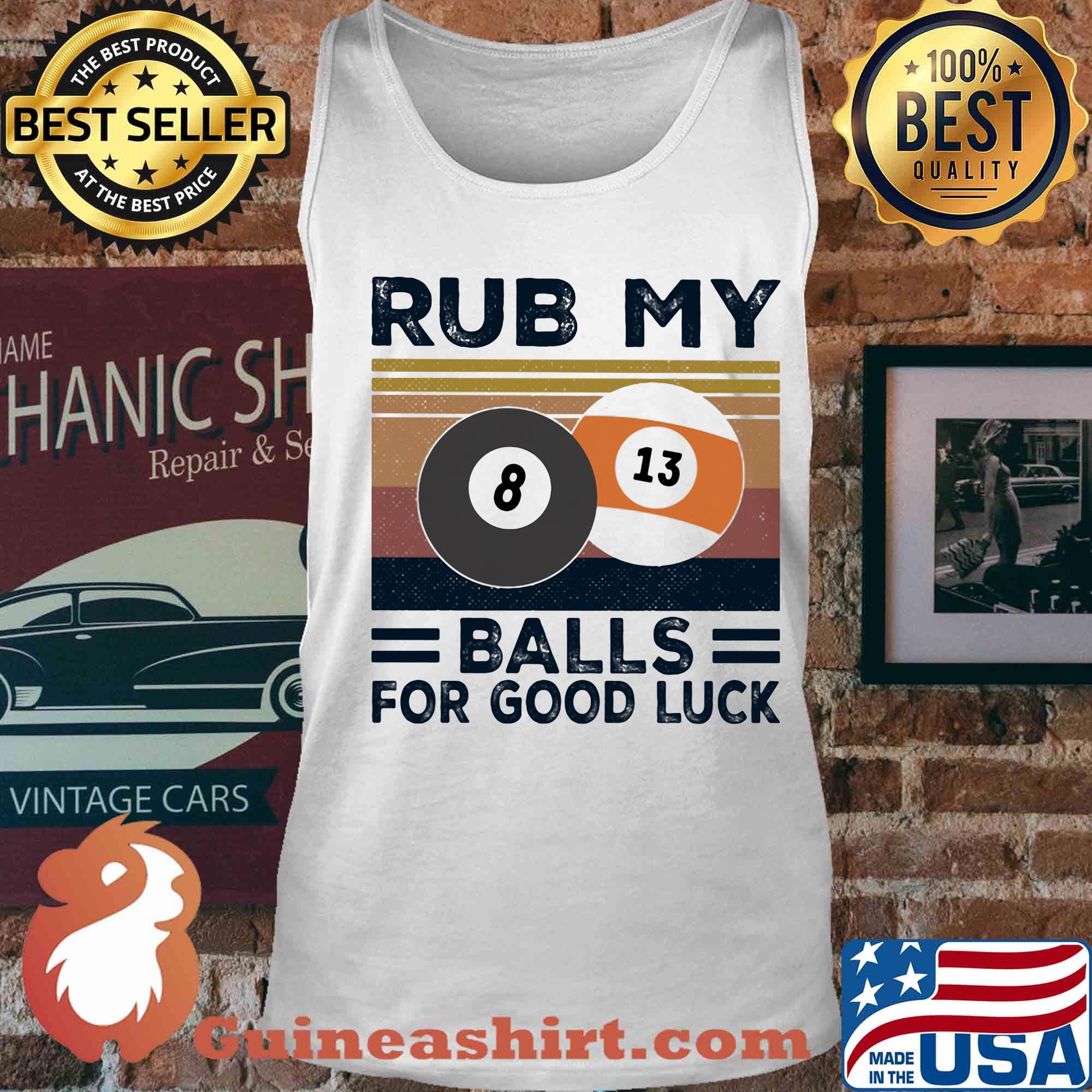 Billard rub my balls for good luck vintage retro s Tank top