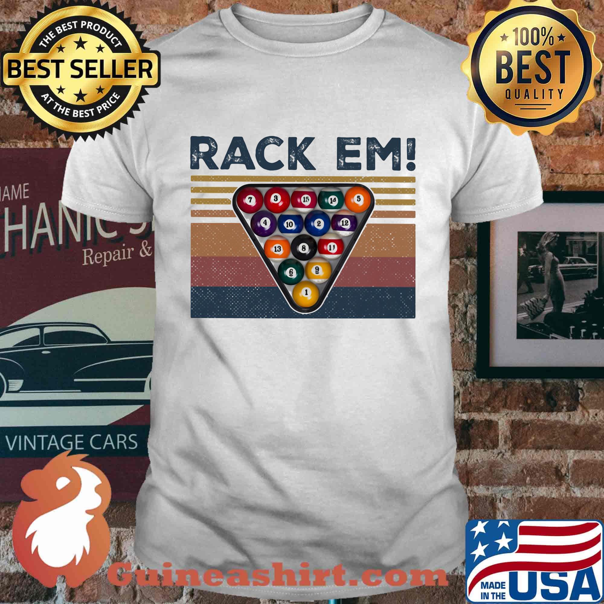 Billiard rack em vintage retro shirt