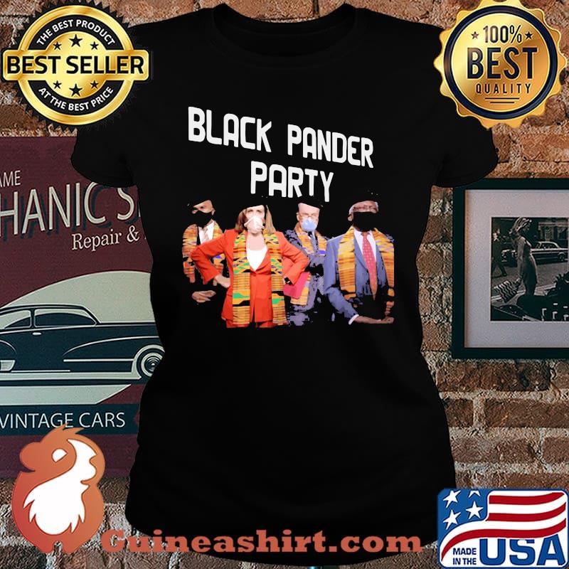 Black pander party mask shirt