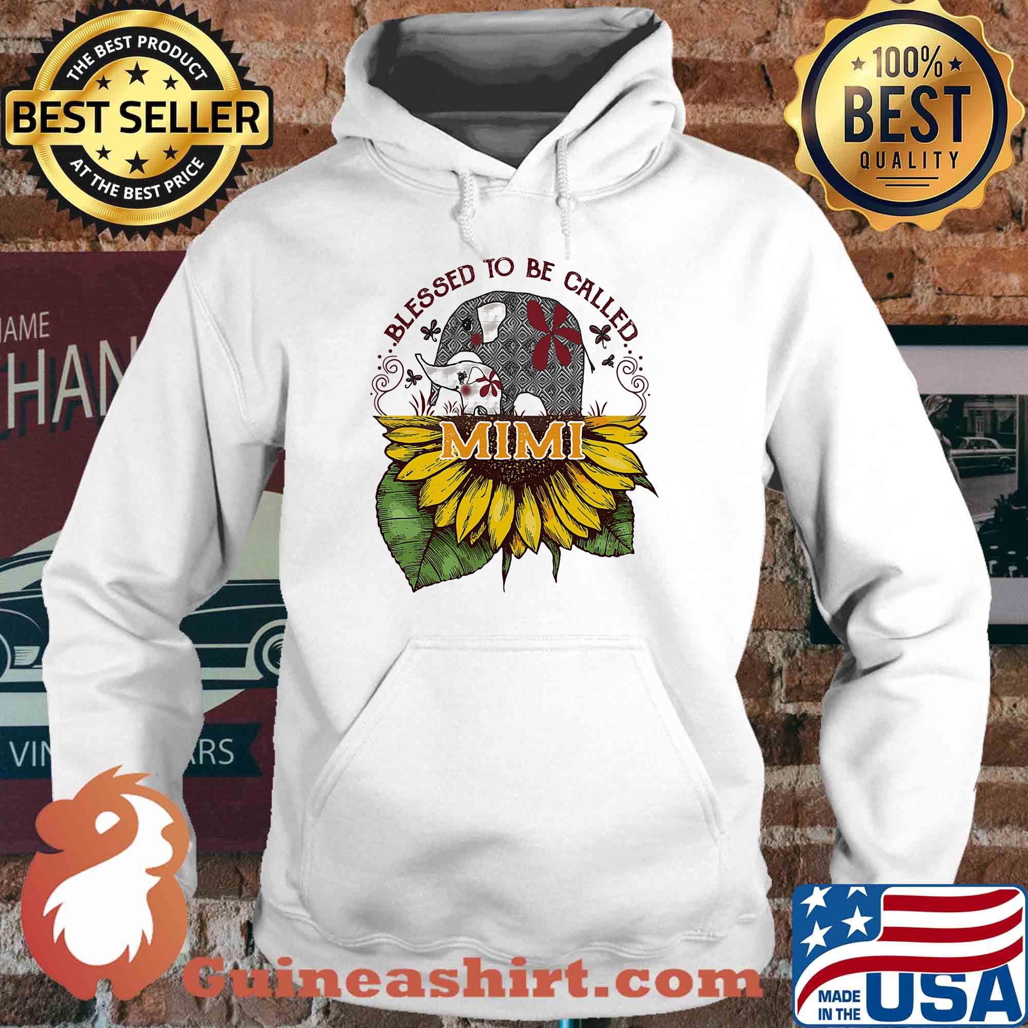 Blessed to be called mimi sunflower elephant s Hoodie
