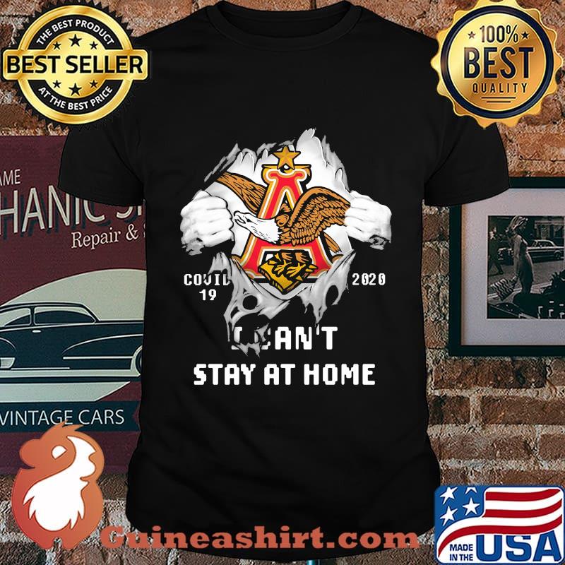 Blood insides anheuser-busch logo covid-19 2020 i can't stay at home shirt
