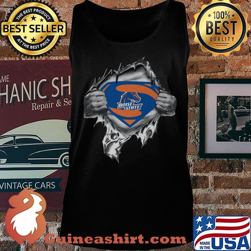 Blood insides superman boise state broncos s Tank top