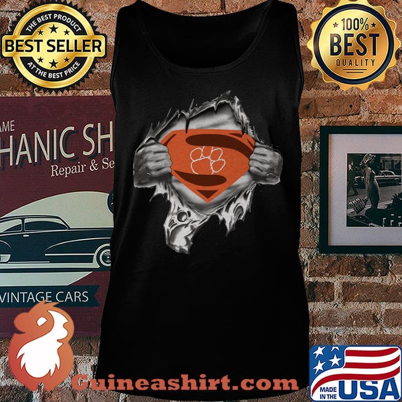 Blood insides superman clemson tigers s Tank top