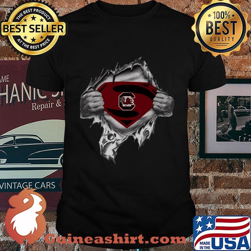 Blood insides superman craftique south carolina shirt