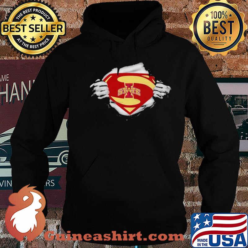 Blood insides superman iowa state cyclones football s Hoodie