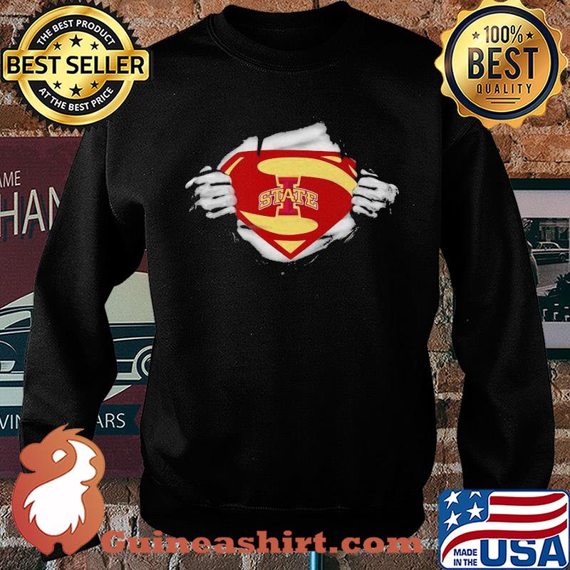 Blood insides superman iowa state cyclones football s Sweater