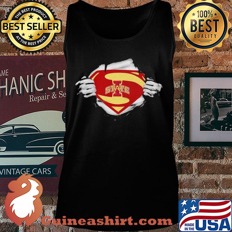 Blood insides superman iowa state cyclones football s Tank top