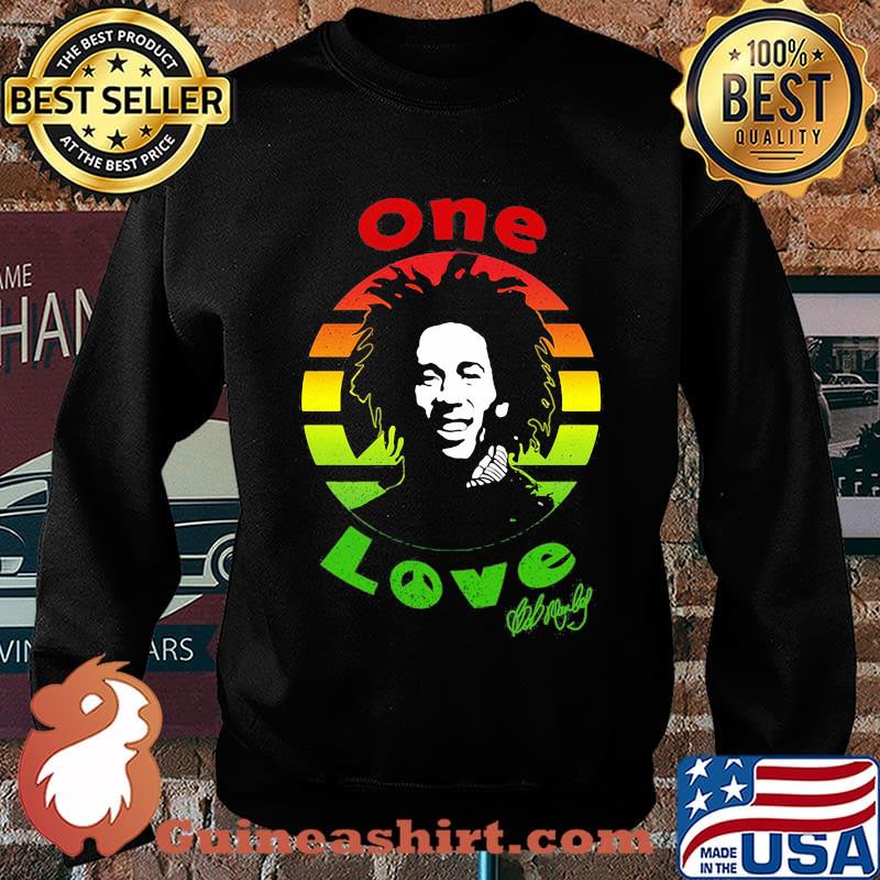 Bob marley one love signature juneteenth black lives matter vintage retro s Sweater