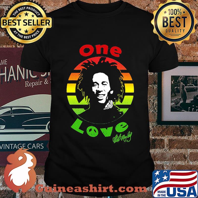 Bob marley one love signature juneteenth black lives matter vintage retro shirt