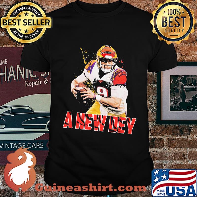 Burrow a new dey joe 9 cincinnati bengals football team shirt