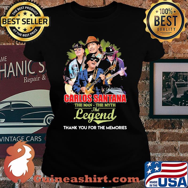 Carlos santana guitar the man the myth the legend thank you for the memories shirt