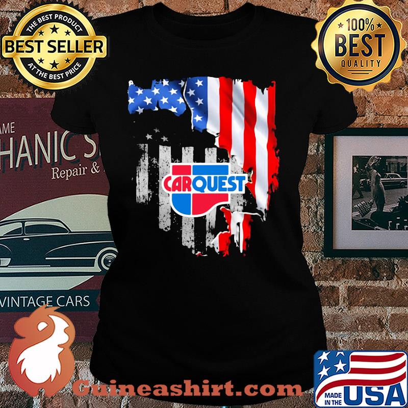 Carquest american flag independence day s Ladies tee