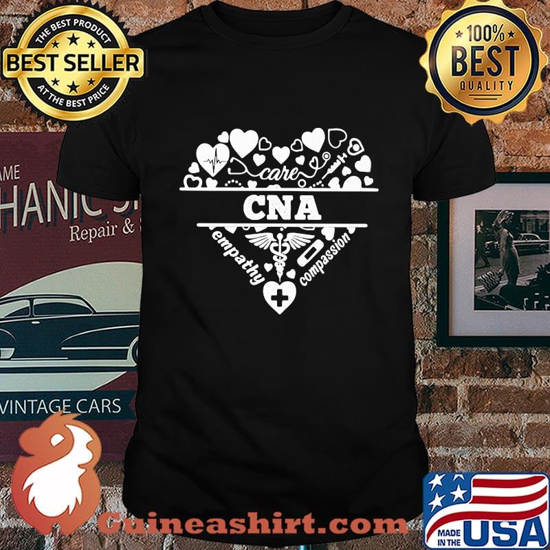 Cna care empathy compassion heartbeat heart shirt