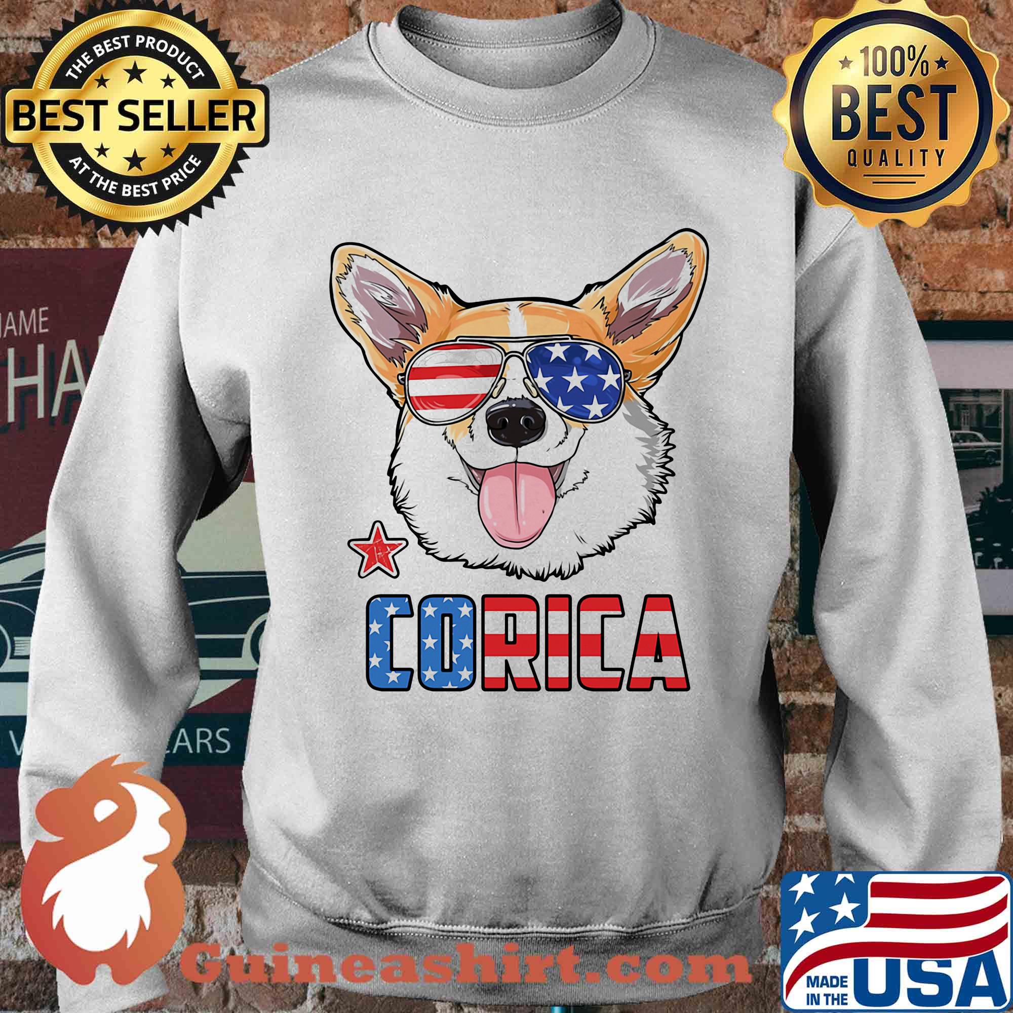 Corica American flag veteran Independence day s Sweater