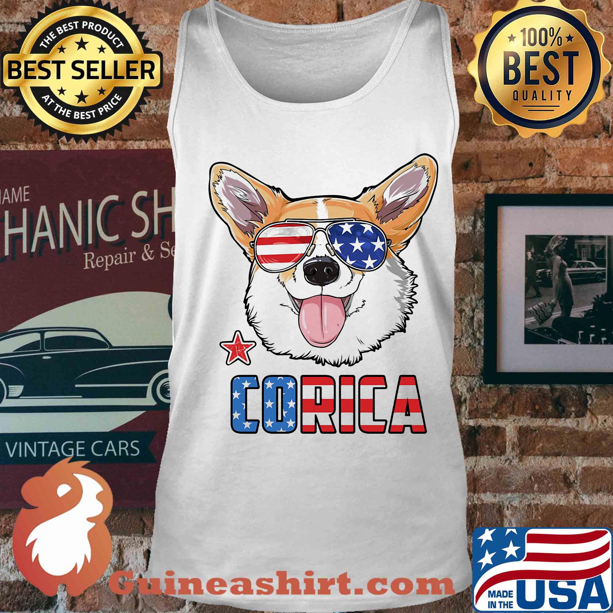 Corica American flag veteran Independence day s Tank top