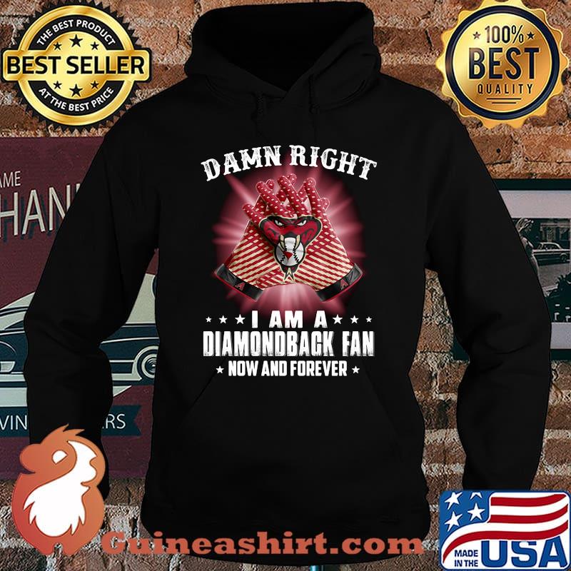 Damn right i am a arizona diamondbacks fan now and forever stars s Hoodie