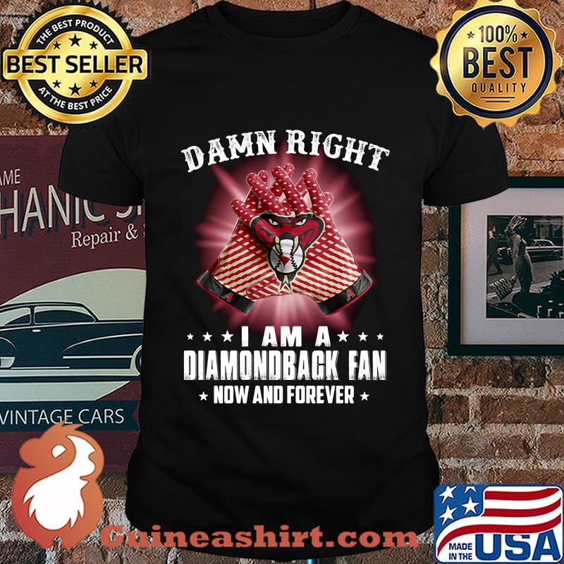 Damn right i am a arizona diamondbacks fan now and forever stars shirt