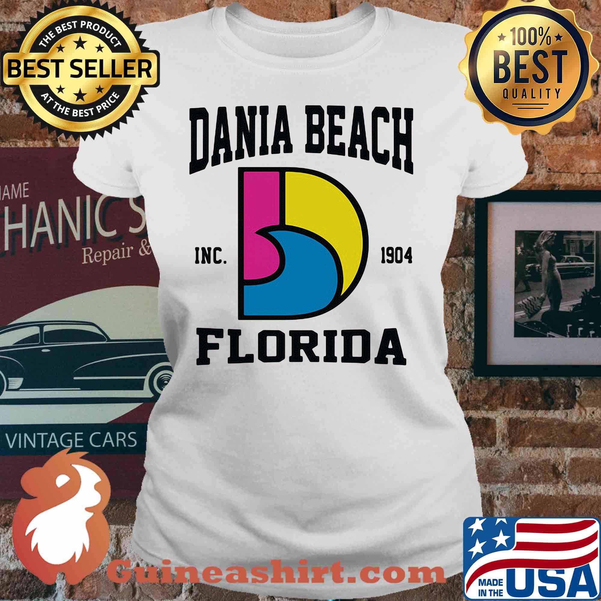 Dania beach inc 1904 florida s V-neck