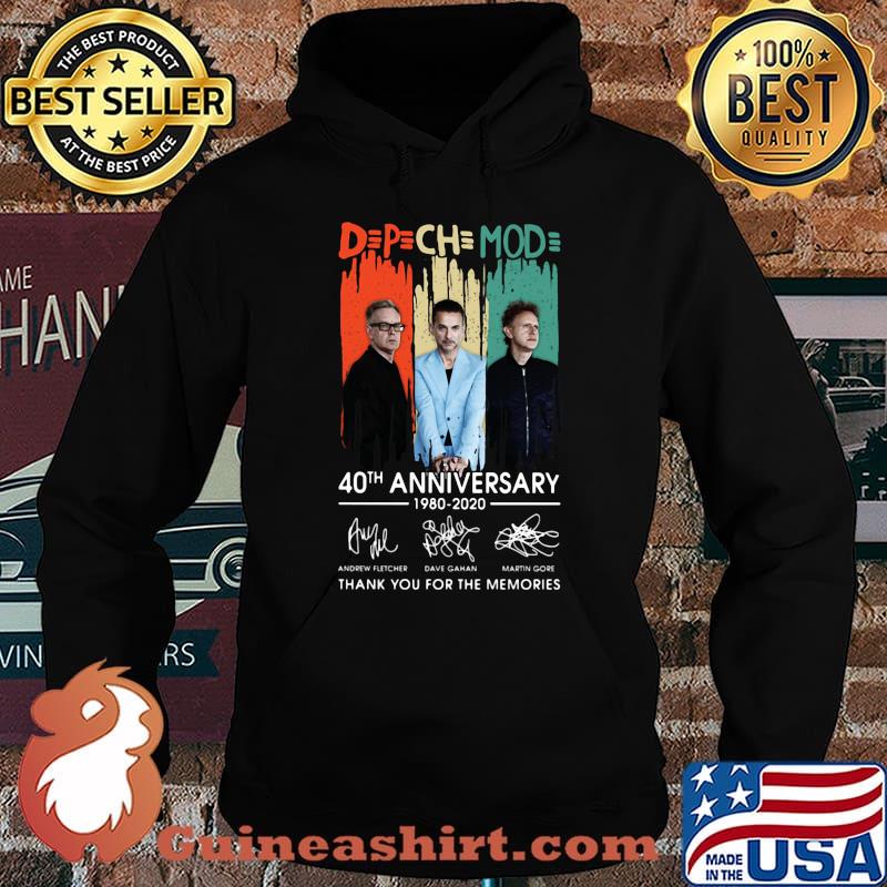 Depeche mode 40th anniversary 1980 2020 thank you for the memories signatures s Hoodie