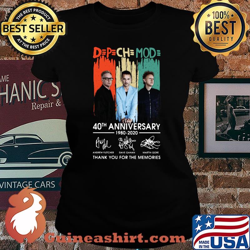 Depeche mode 40th anniversary 1980 2020 thank you for the memories signatures s Laides tee