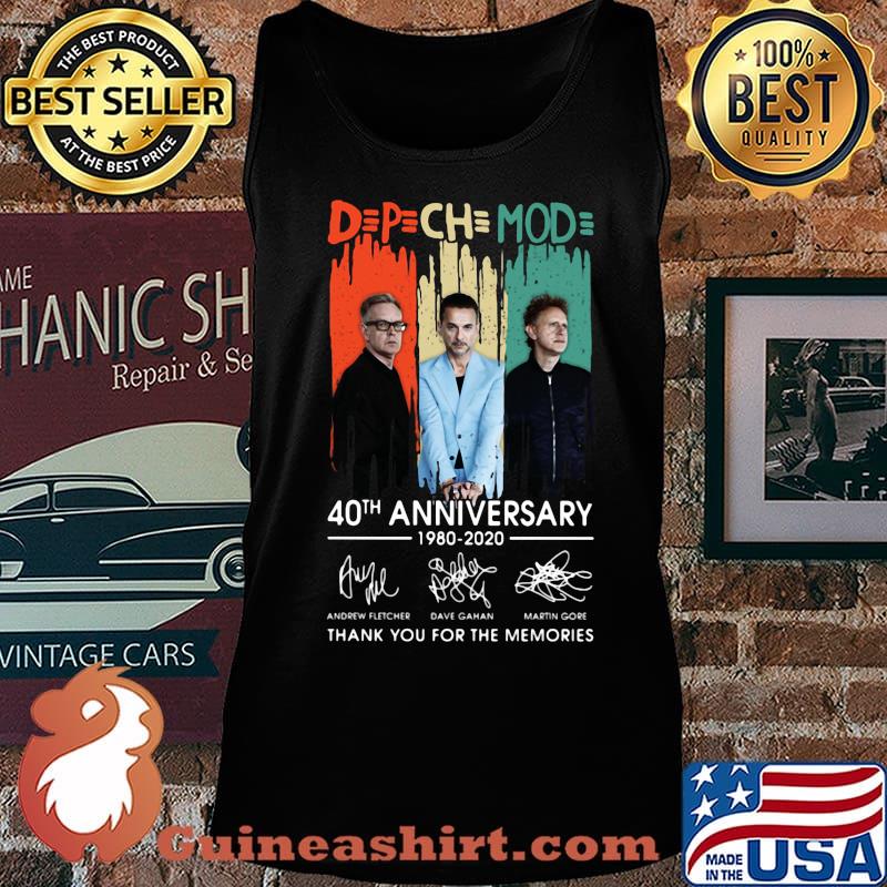 Depeche mode 40th anniversary 1980 2020 thank you for the memories signatures s Tank top