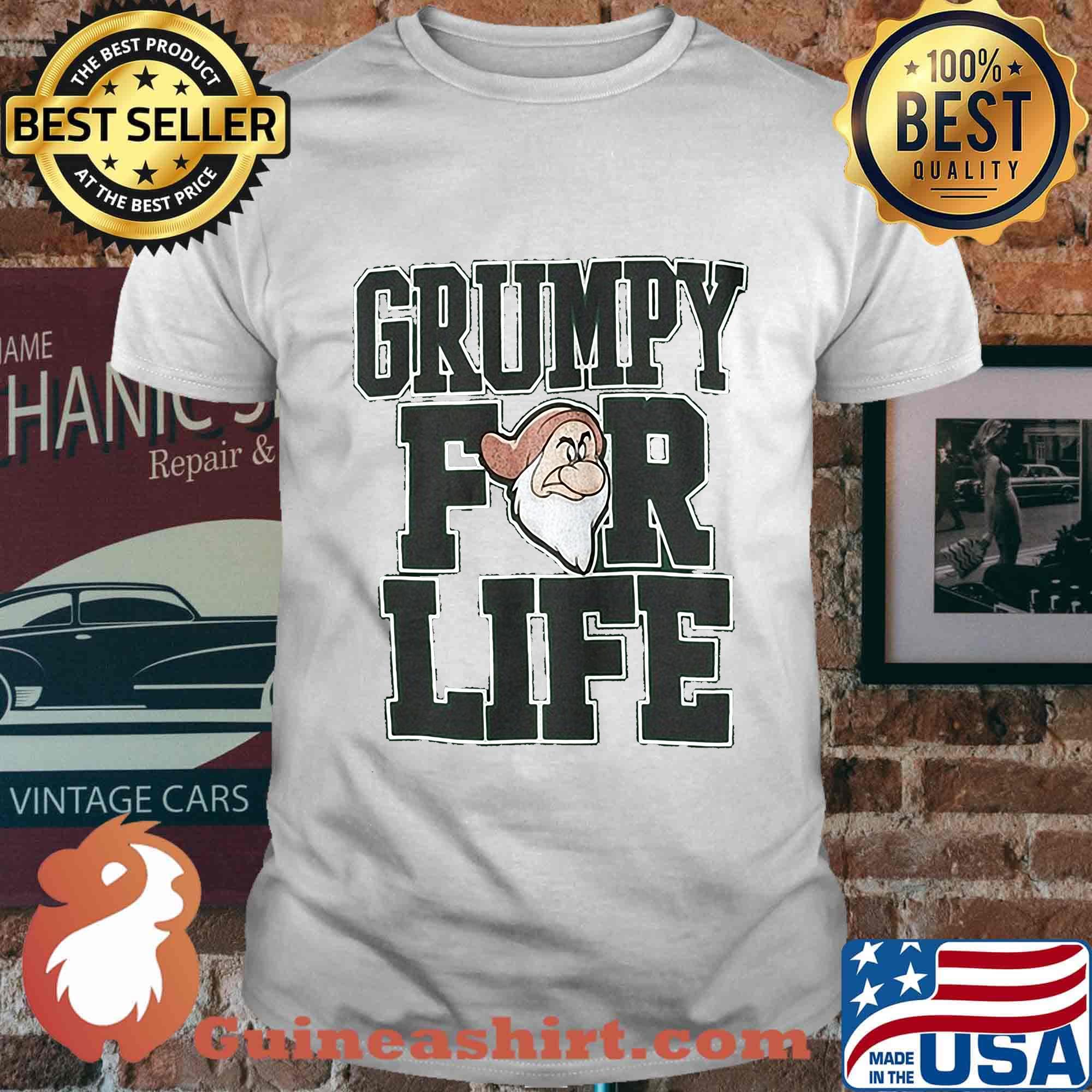 Disney adult dwarfs grumpy for life shirt