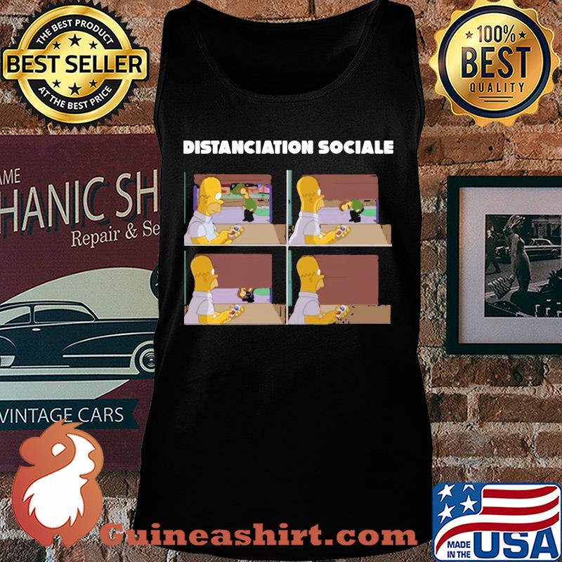 Disney homer simpson distanciation sociale s Tank top