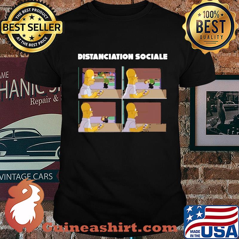 Disney homer simpson distanciation sociale shirt
