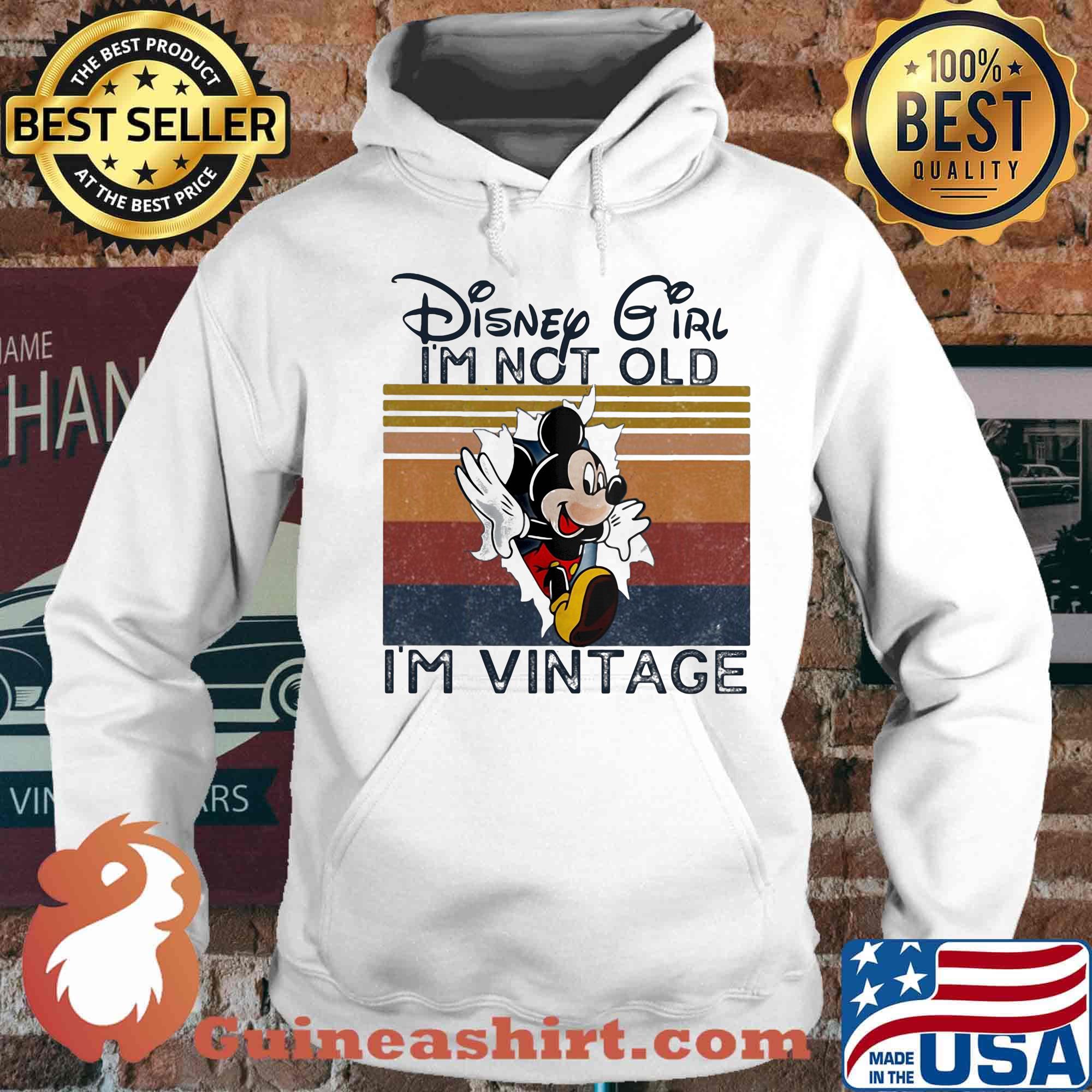 Disney mickey mouse disney girl i'm not old i'm vintage retro s Hoodie