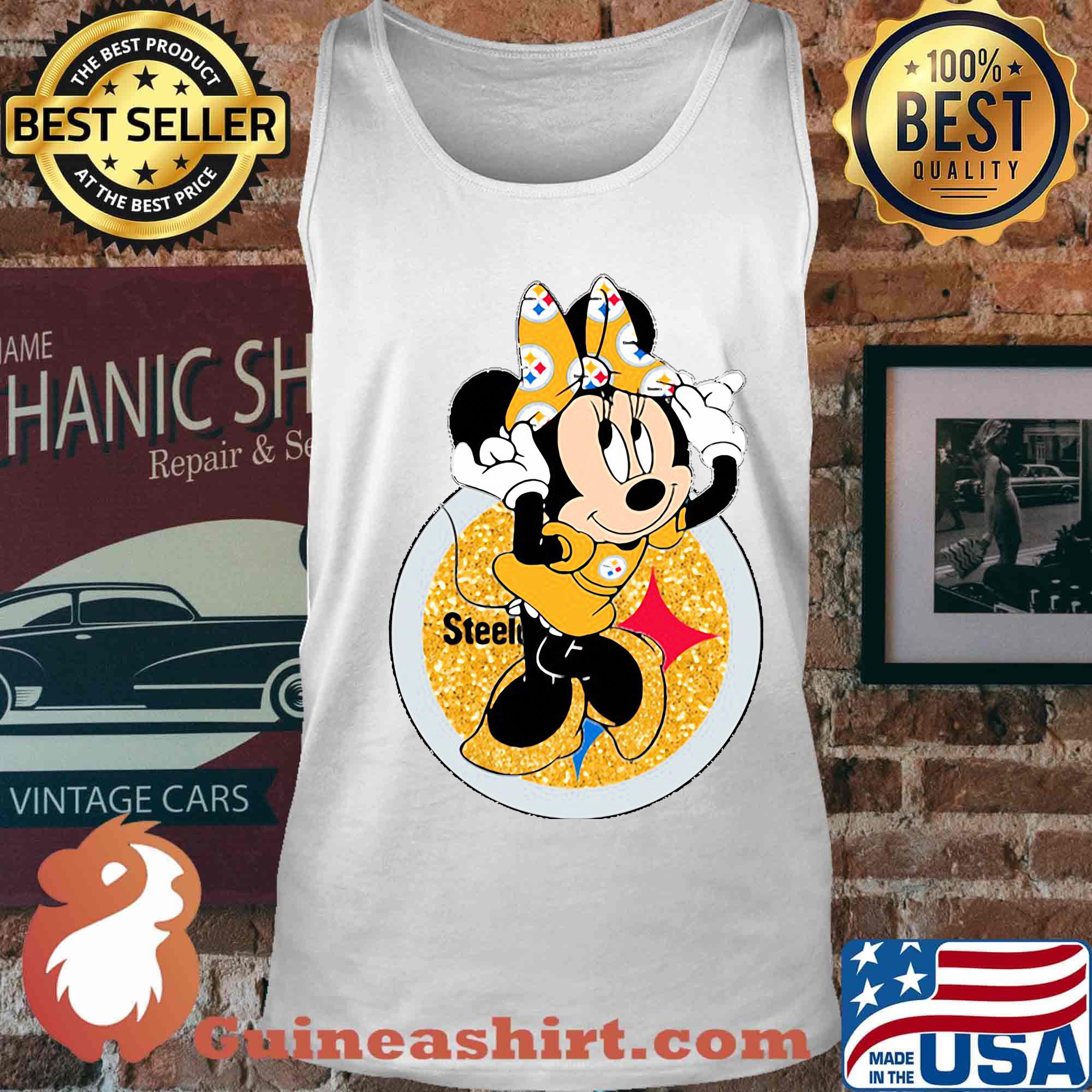 Disney minnie mouse pittsburgh steelers football s Tank top