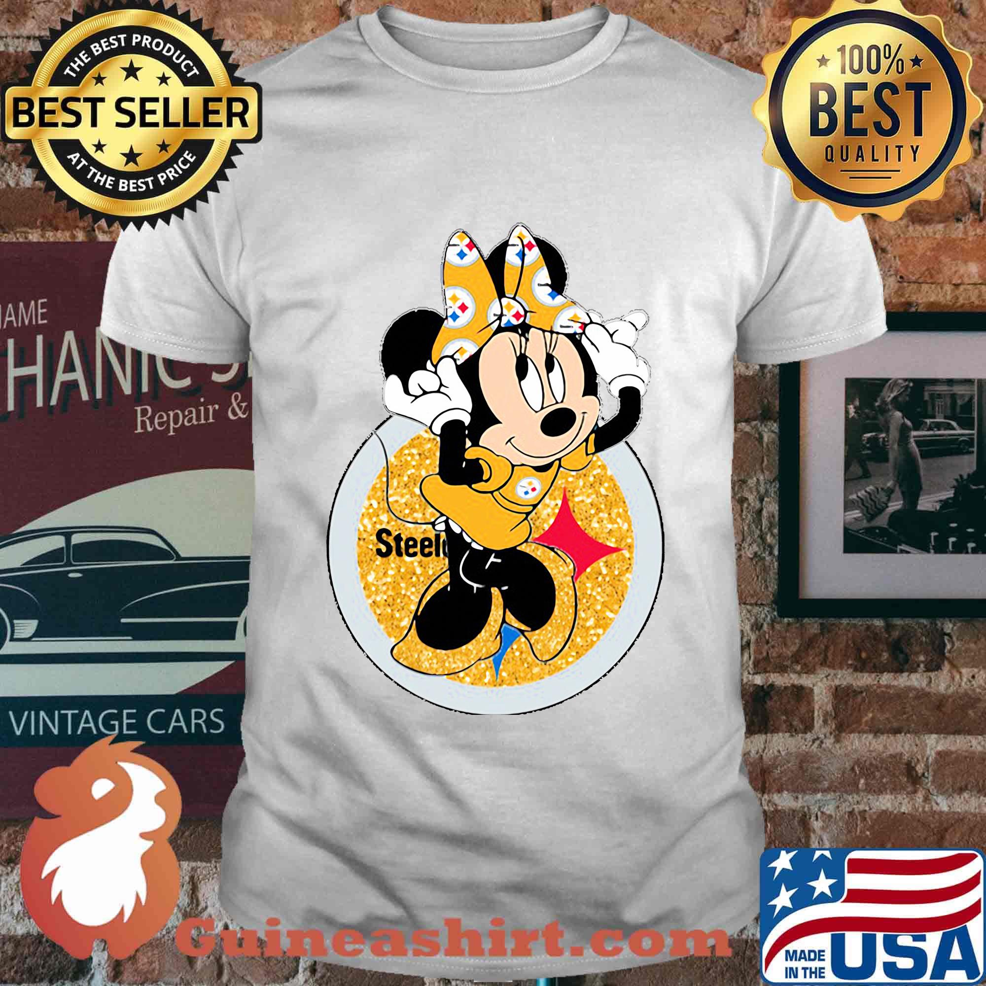 Disney minnie mouse pittsburgh steelers football shirt