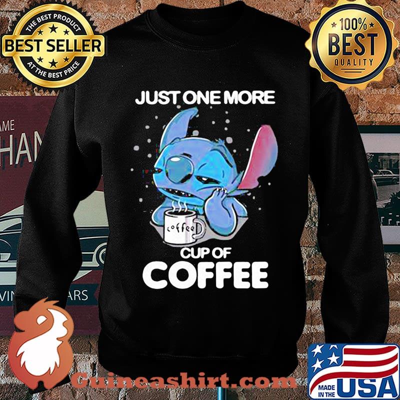 Disney stitch just one more cup of coffee s Sweater