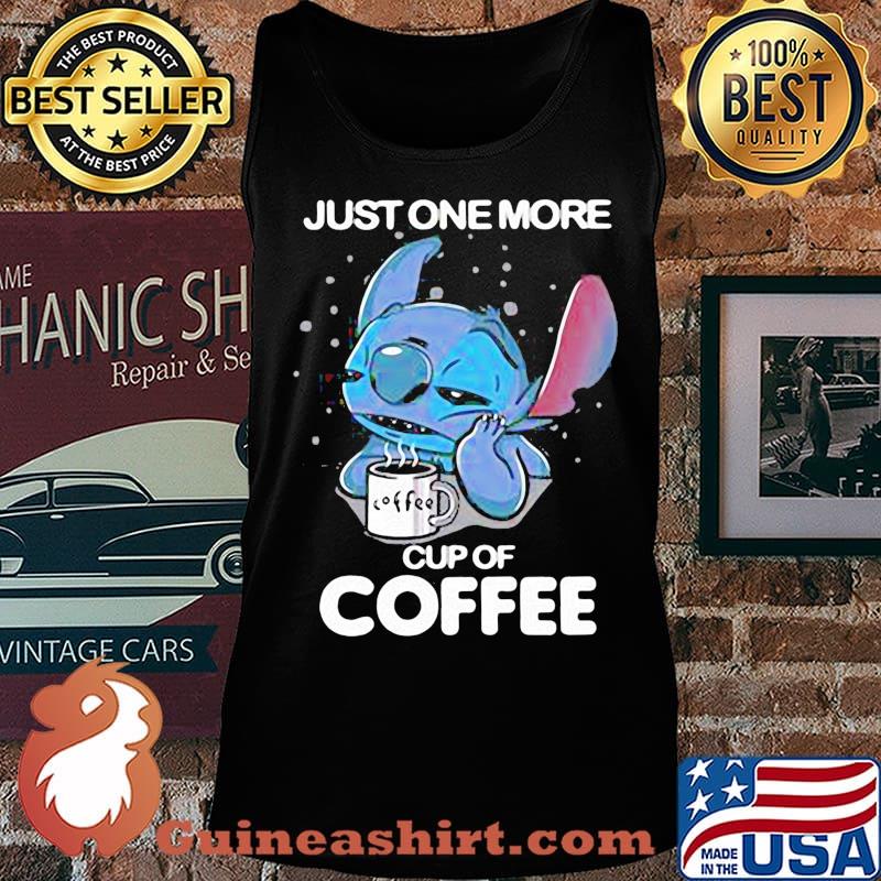 Disney stitch just one more cup of coffee s Tank top