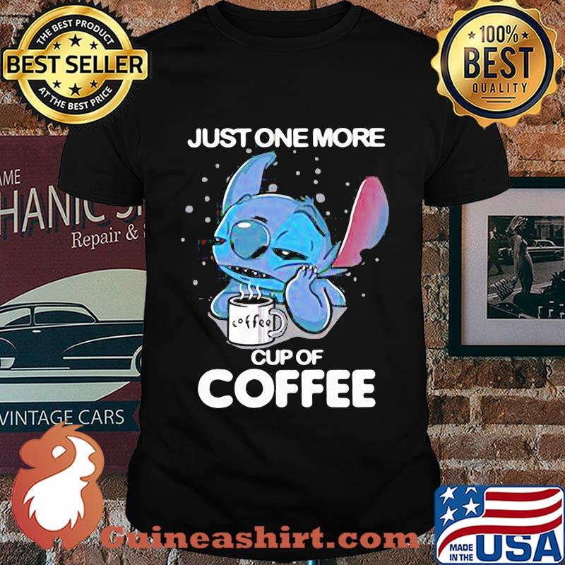Disney stitch just one more cup of coffee shirt