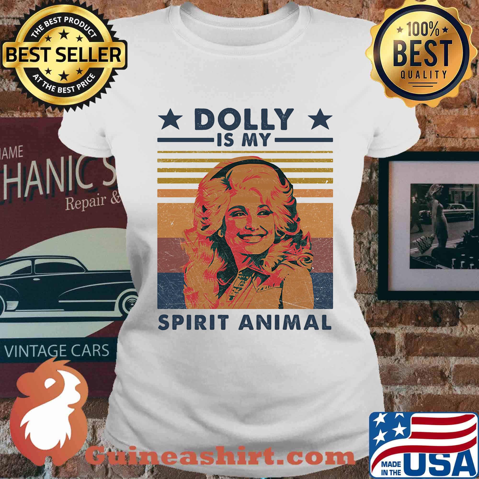 Dolly parton is my spirit animals vintage retro stars s Ladies tee