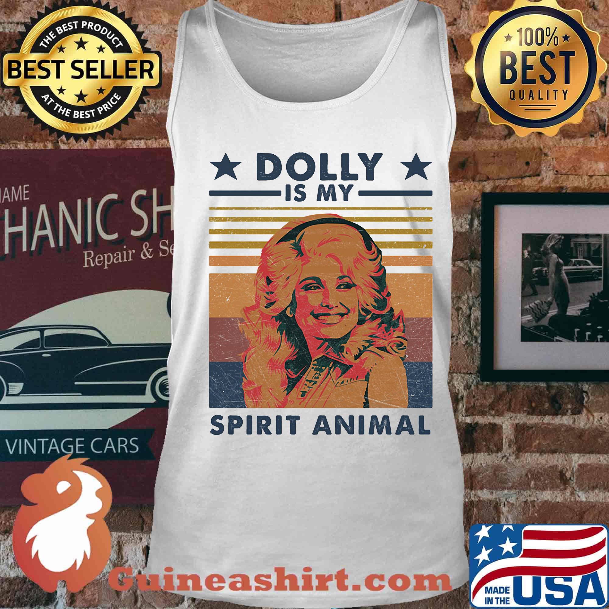 Dolly parton is my spirit animals vintage retro stars s Tank top