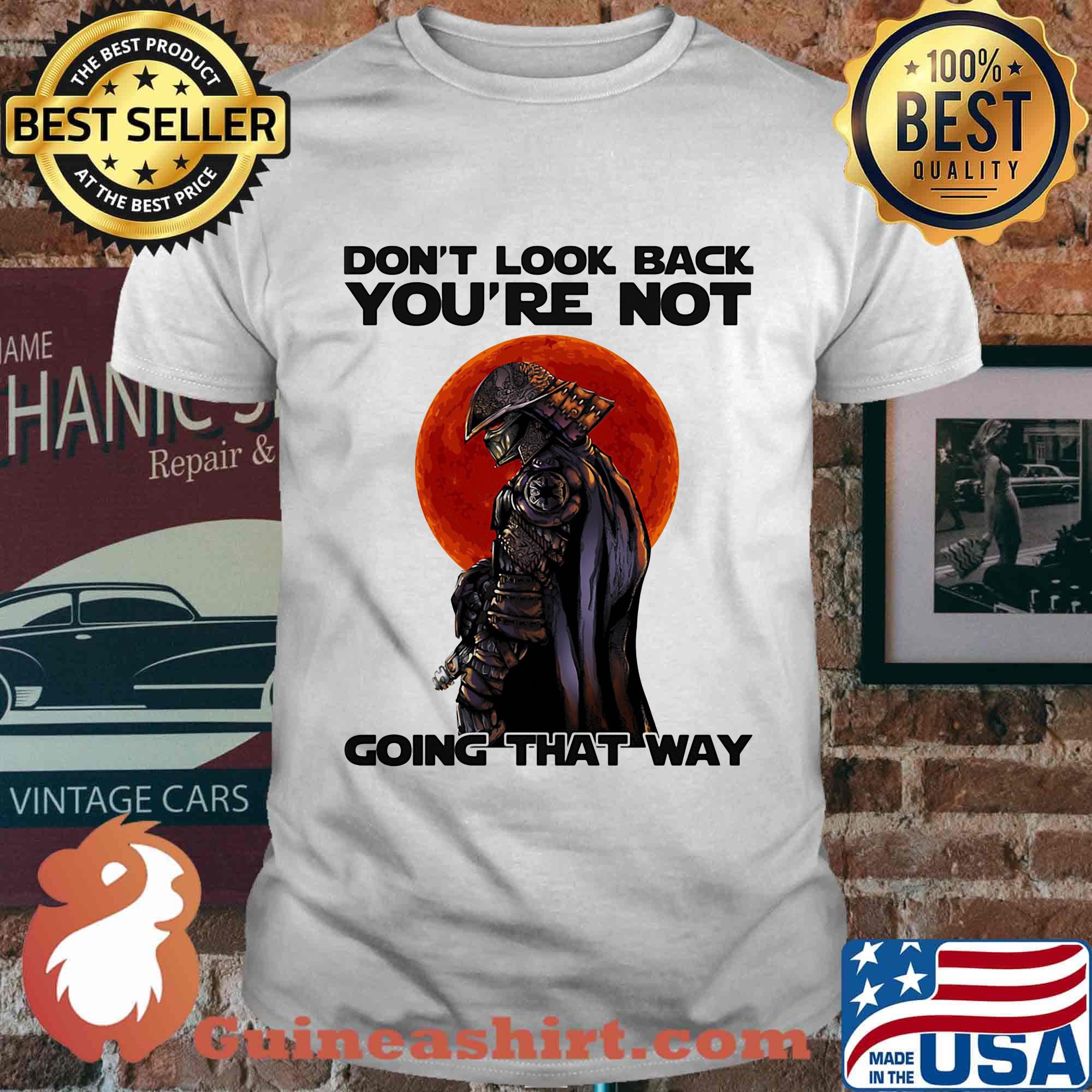 Don't Look Back You're Not Going That Way Combatant Sunset Shirt