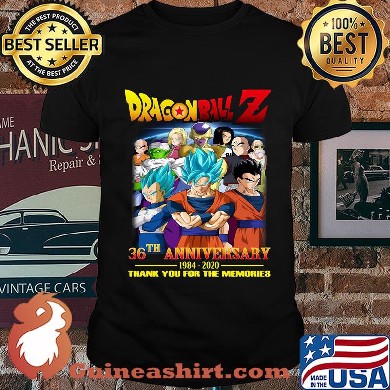 Dragon ball 7 36th anniversary 1984 2020 thank you for the memories shirt