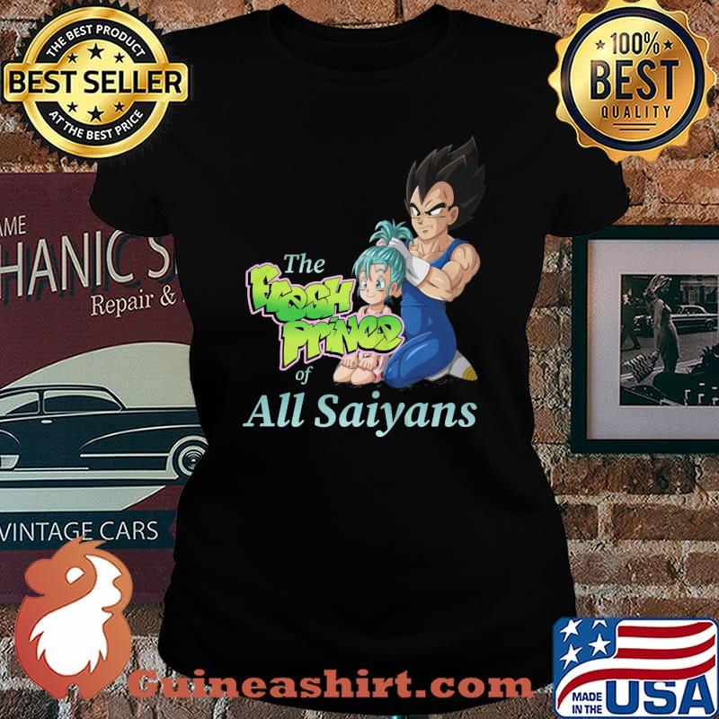 Dragon ball 7 son goku and bulma the fresh prince of all saiyans s Laides tee