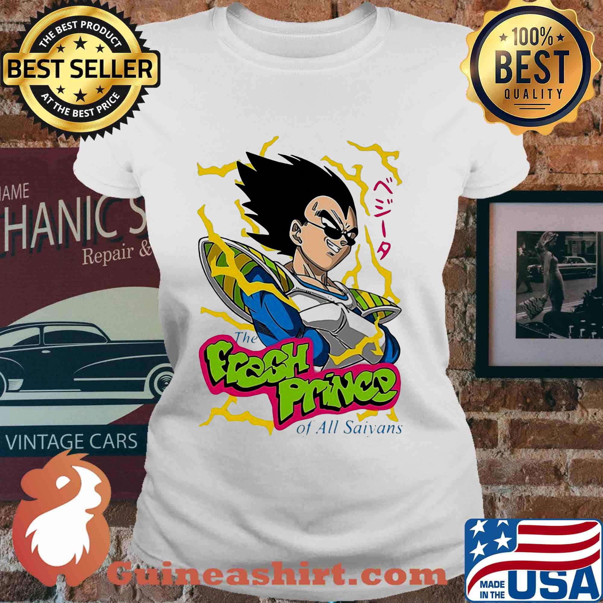 Dragon ball 7 the fresh prince of all saiyans s Ladies tee