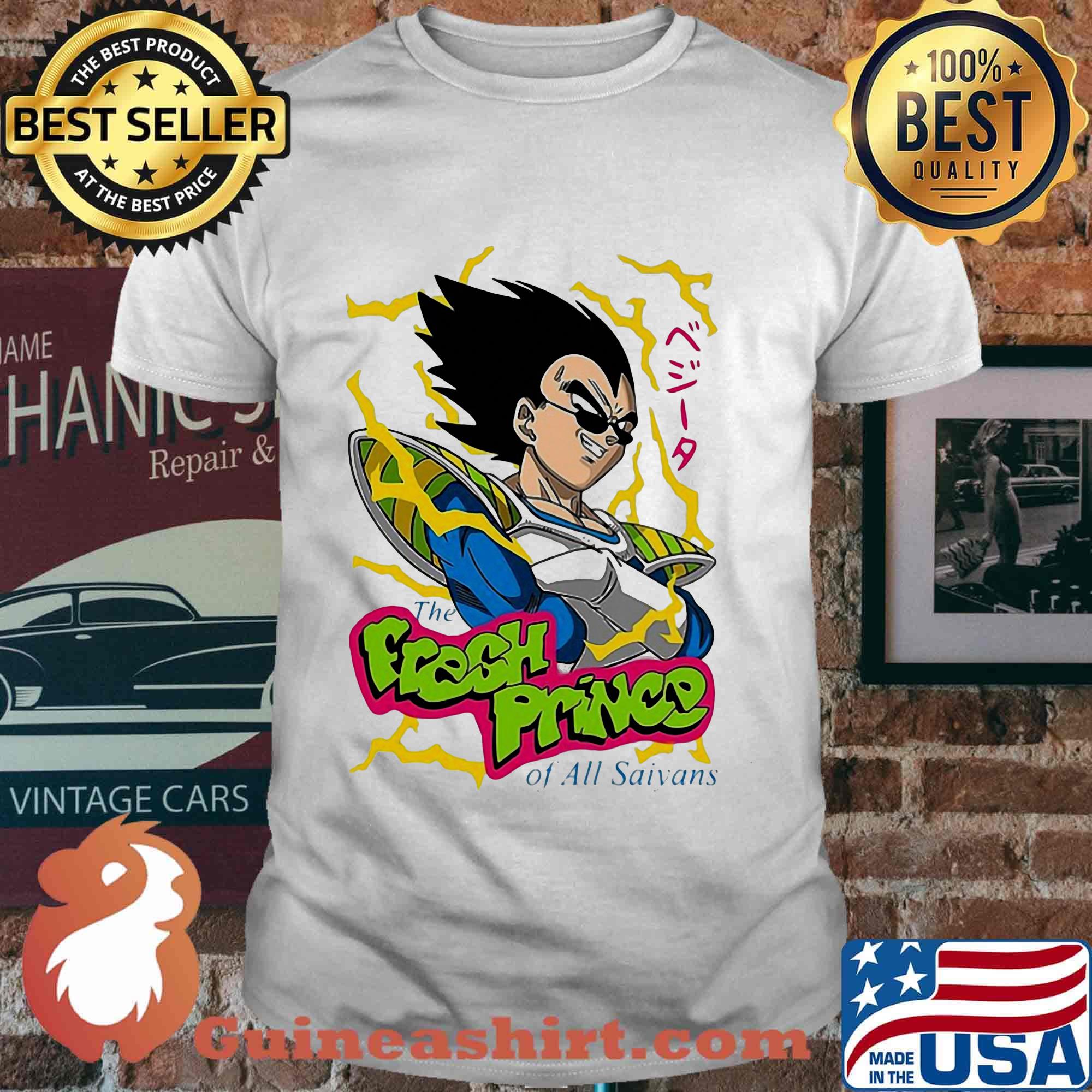Dragon ball 7 the fresh prince of all saiyans shirt