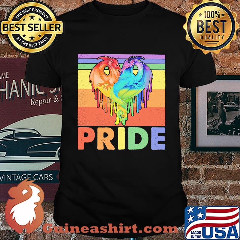 Dragon Heart LGBT Pride Vintage Retro Shirt