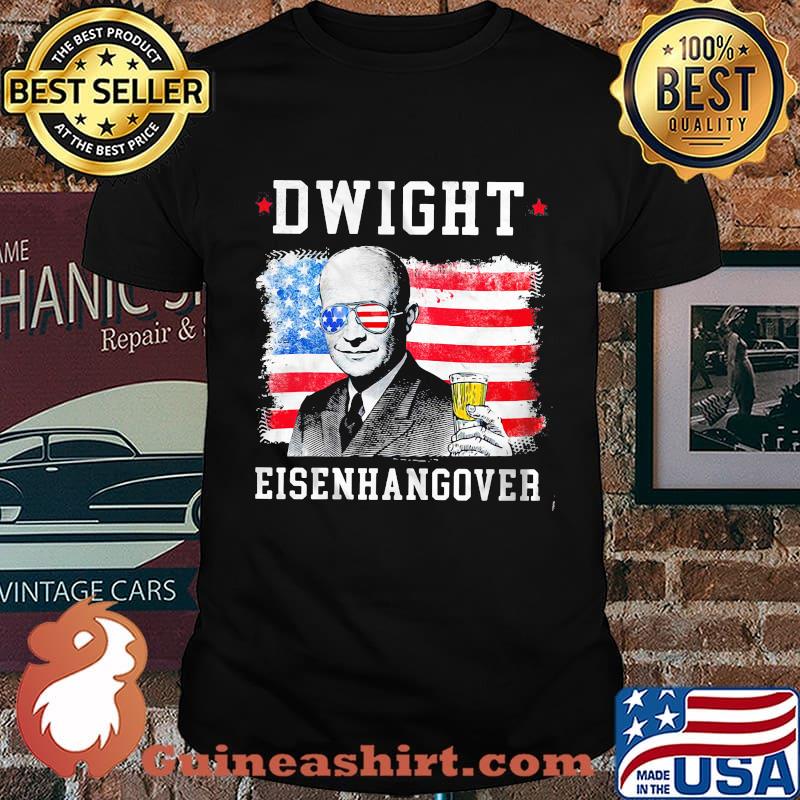 Dwight Eisenhangover drinking bee American flag shirt