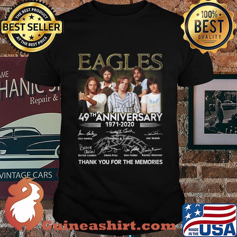 Eagles 49th anniversary 1971 2020 thank you for the memories signatures shirt