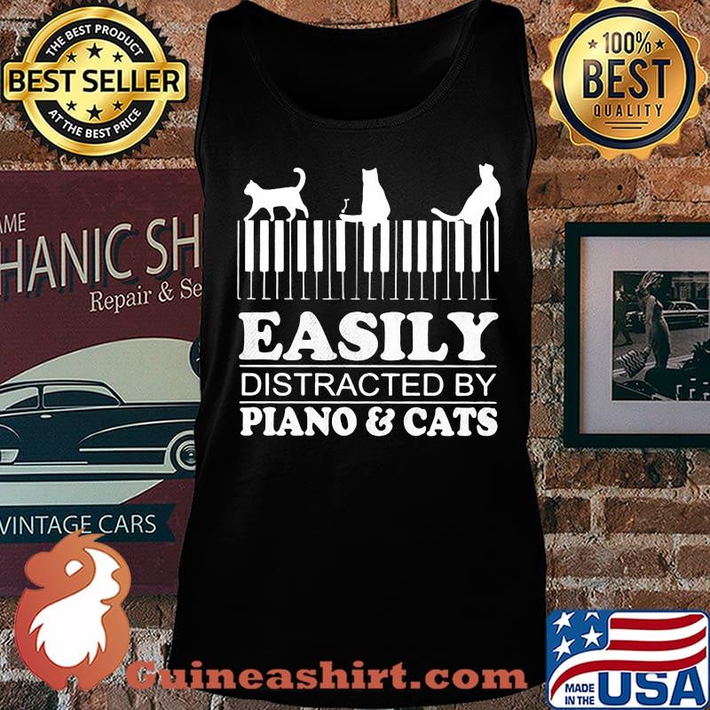 Easily distracted by piano and cats s Tank top