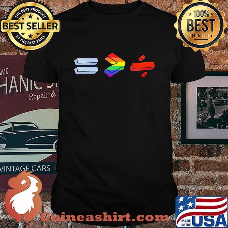 Equality bigger than division lgbt shirt