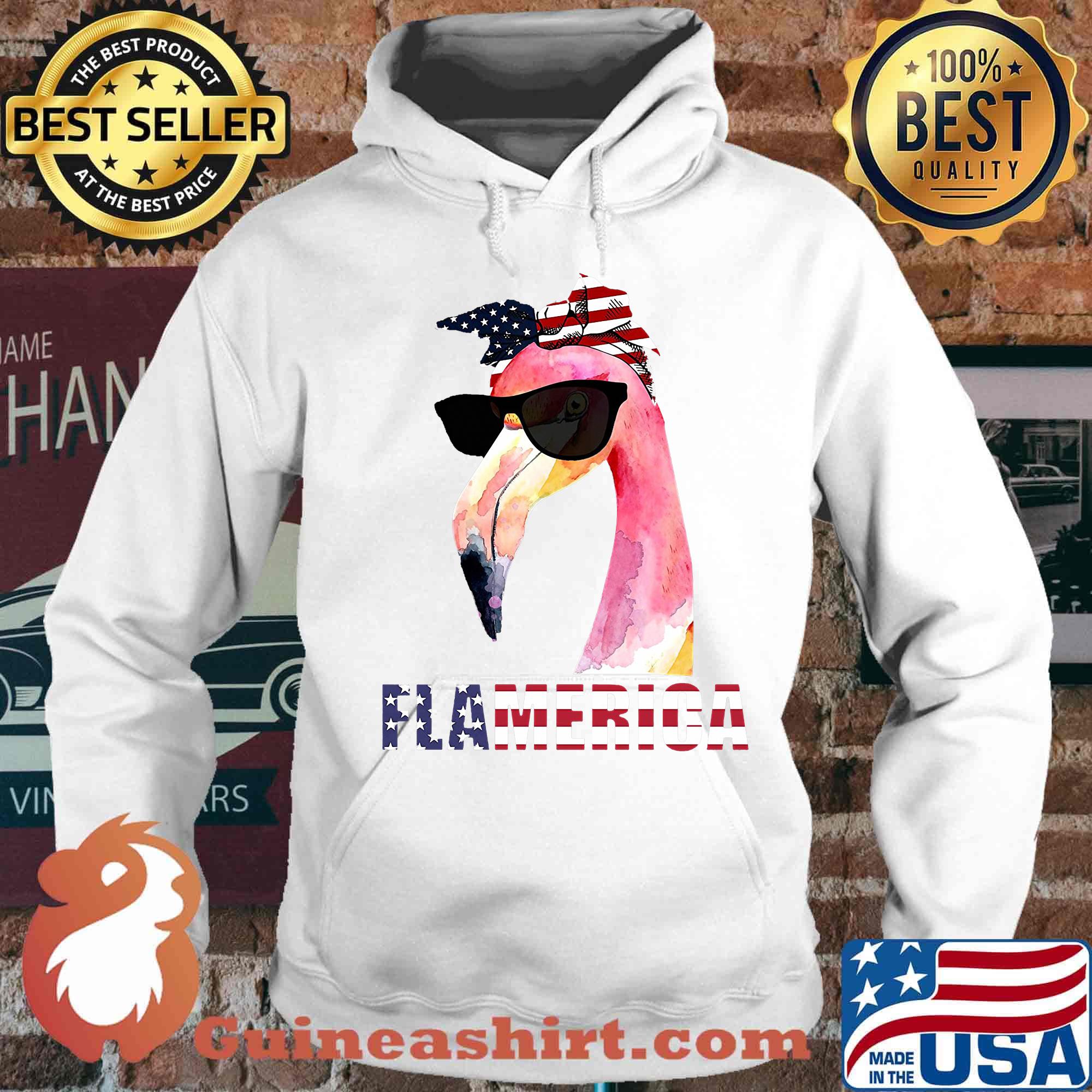 Flamingo flamerica america 4th of july independence day s Hoodie