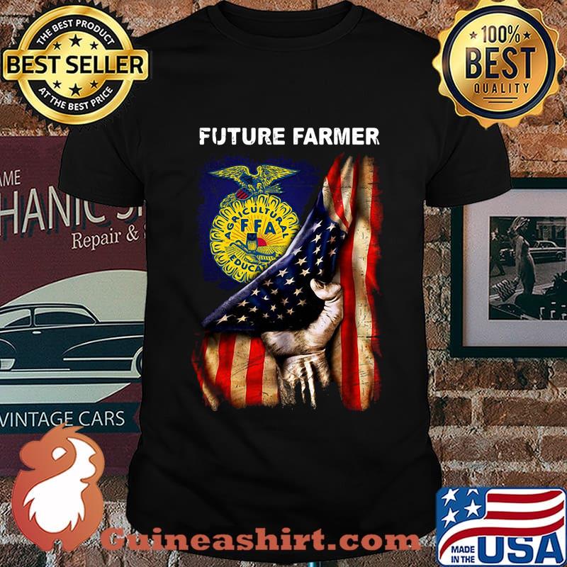 Future farmer agricultural ffa education american flag independence day shirt